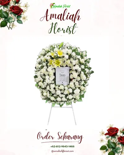 Krans Bunga Duka Cita di Kedung Waringin