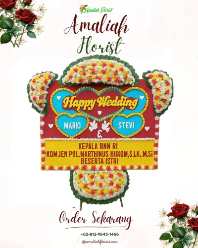 Karangan Papan Bunga Pernikahan di Kedung Waringin